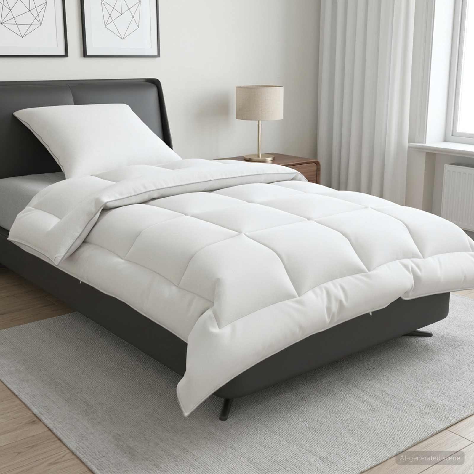 Σέτ Παπλώματος και Μαξιλαριού 2 τμχ. 135x200 εκ 4 Εποχές Μαλλί - Pakobazaar