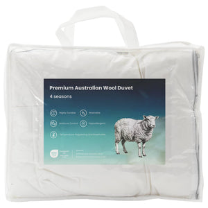 Σέτ Παπλώματος και Μαξιλαριού 3 τμχ. 200x220 εκ 4 Εποχές Μαλλί