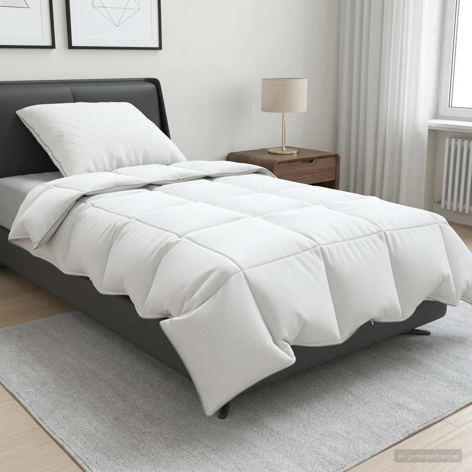 Σετ πάπλωμα 90% χήνας FULDA 2 τμχ. 137 x 200 cm Καλοκαίρι Λευκό - Pakobazaar