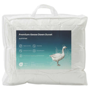 Σετ πάπλωμα 90% χήνας FULDA 2 τμχ. 152 x 203 cm Καλοκαίρι Λευκό - Pakobazaar