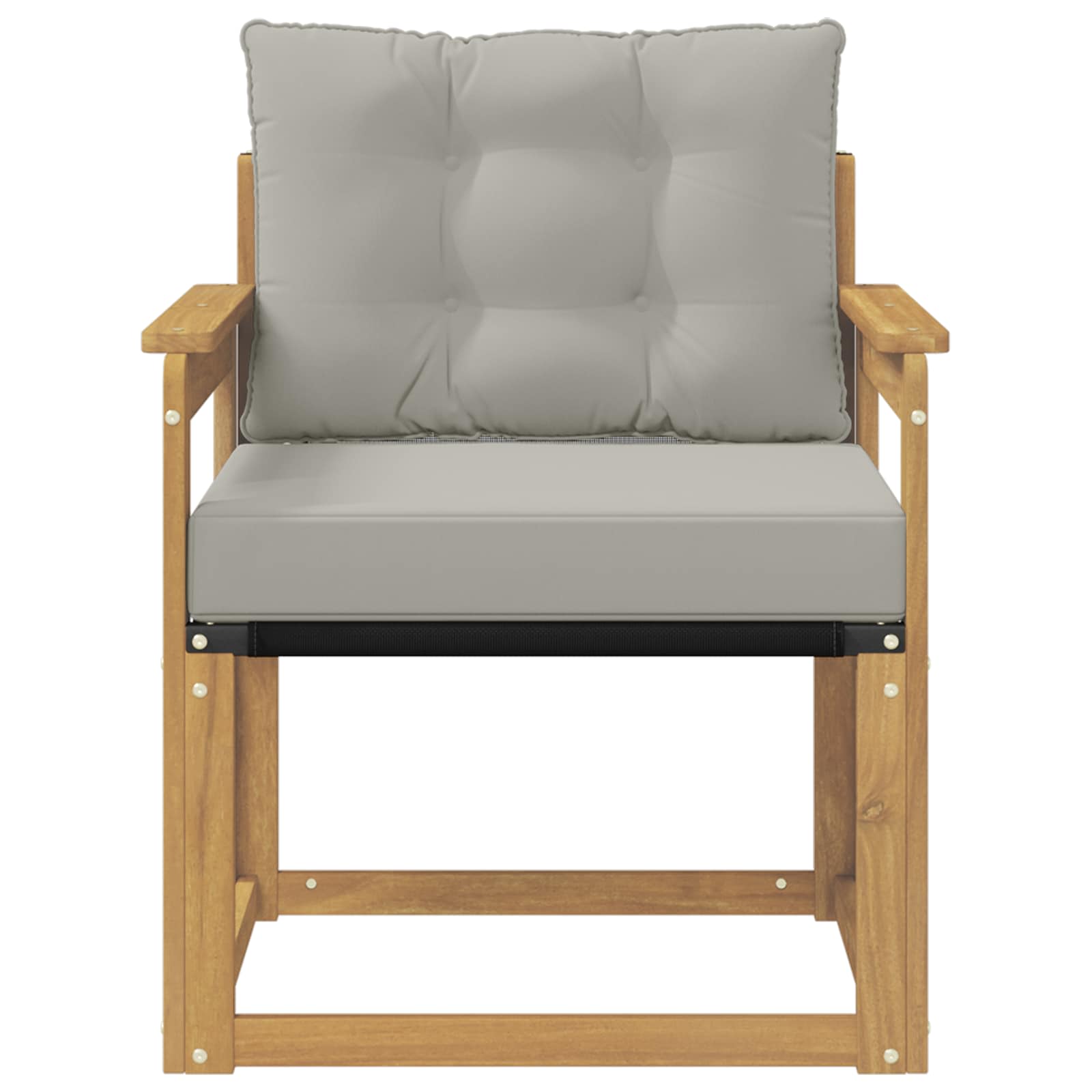 Εξωτερικός καναπές Στερεό ξύλο ακακίας και Textilene Λευκό - Pakobazaar