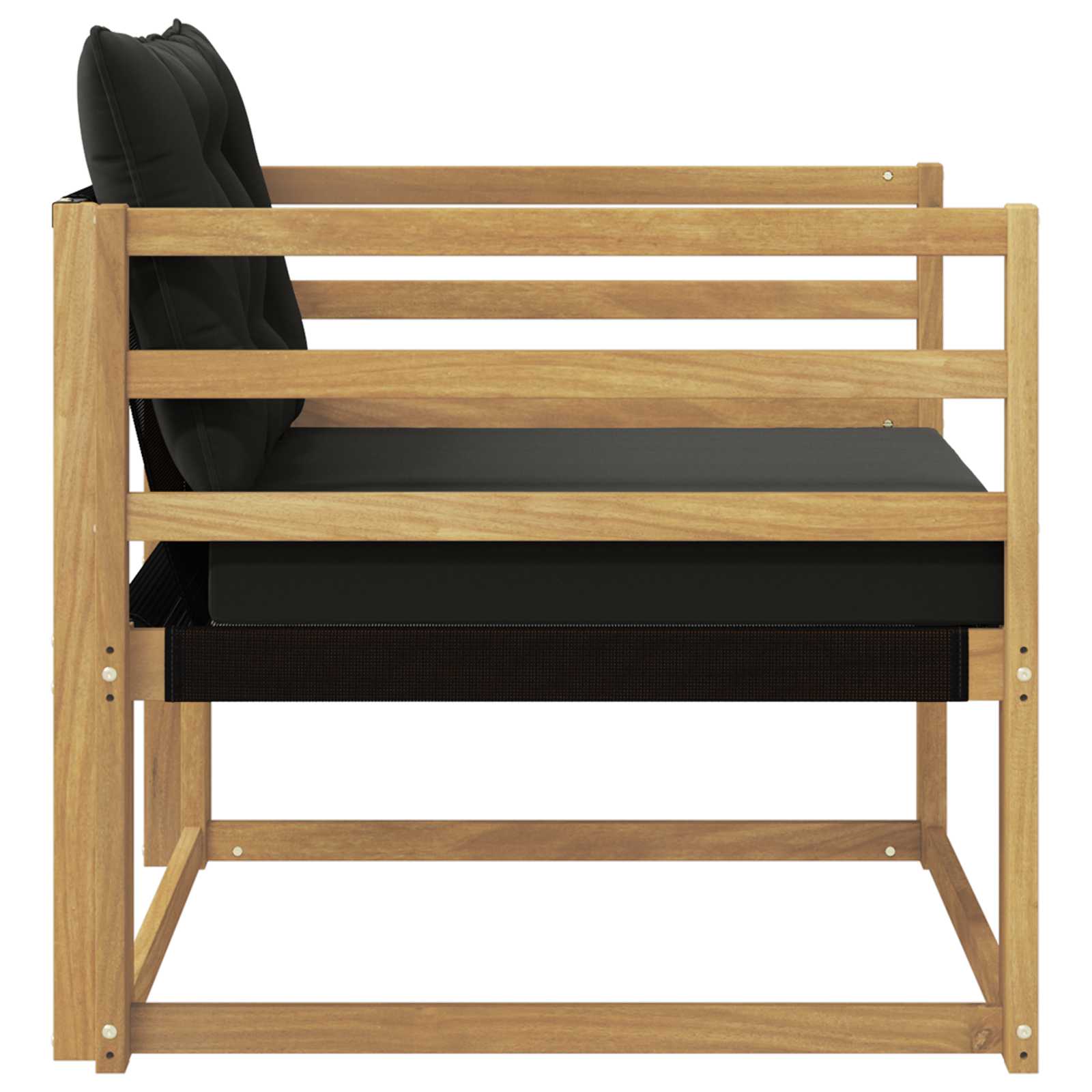 Σειρά Καναπέ Εξωτερικού Στερεό ξύλο ακακίας και Textilene Λευκό - Pakobazaar