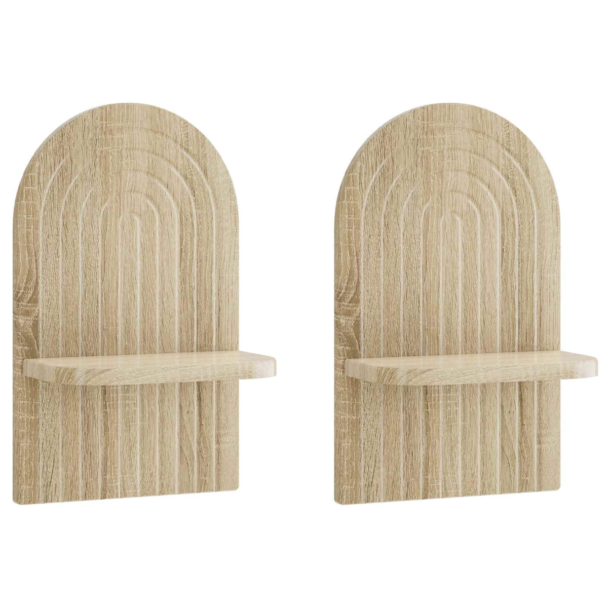 Ράφι Τοίχου 2 τμχ. Sonoma Δρυς 23 x 13,5 x 37,5 εκ.