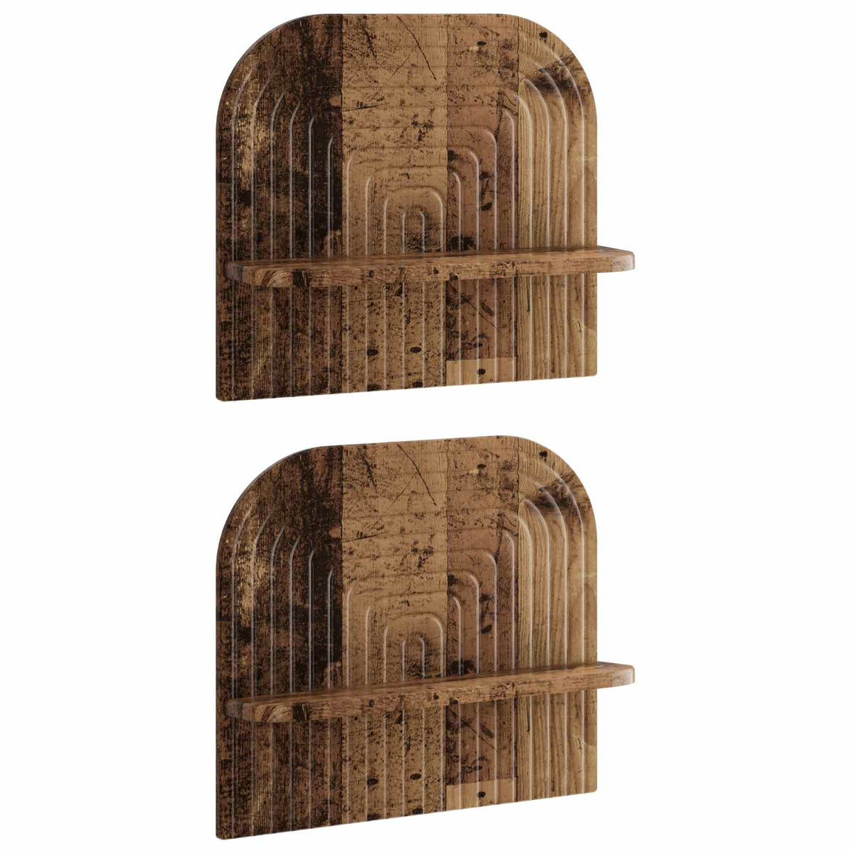 Ράφι Τοίχου 2 τμχ. Παλαιωμένο ξύλο 41 x 13.5 x 37.5 cm - Pakobazaar