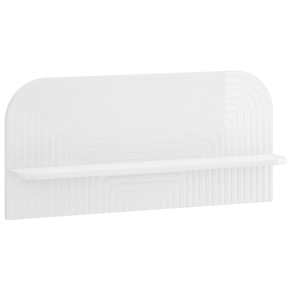 Ράφι Τοίχου 2 τμχ. Γυαλιστερό Λευκό 80.5 x 13.5 x 37.5 cm