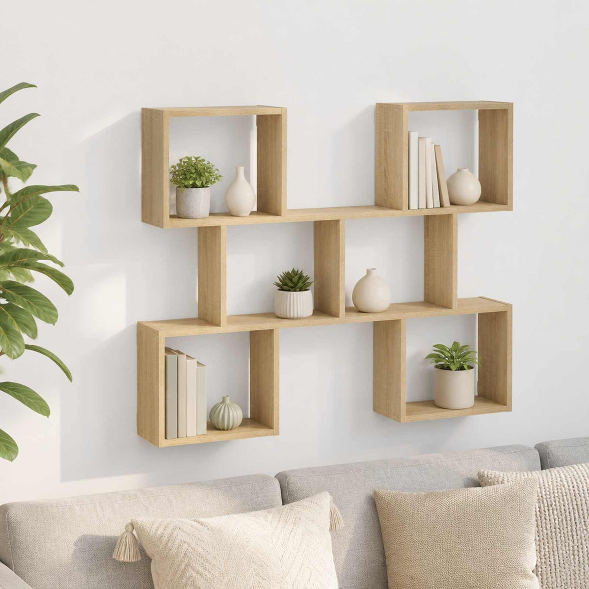 Ράφι Τοίχου Sonoma Δρυς 103 x 17 x 80 cm Επεξεργασμένο Ξύλο