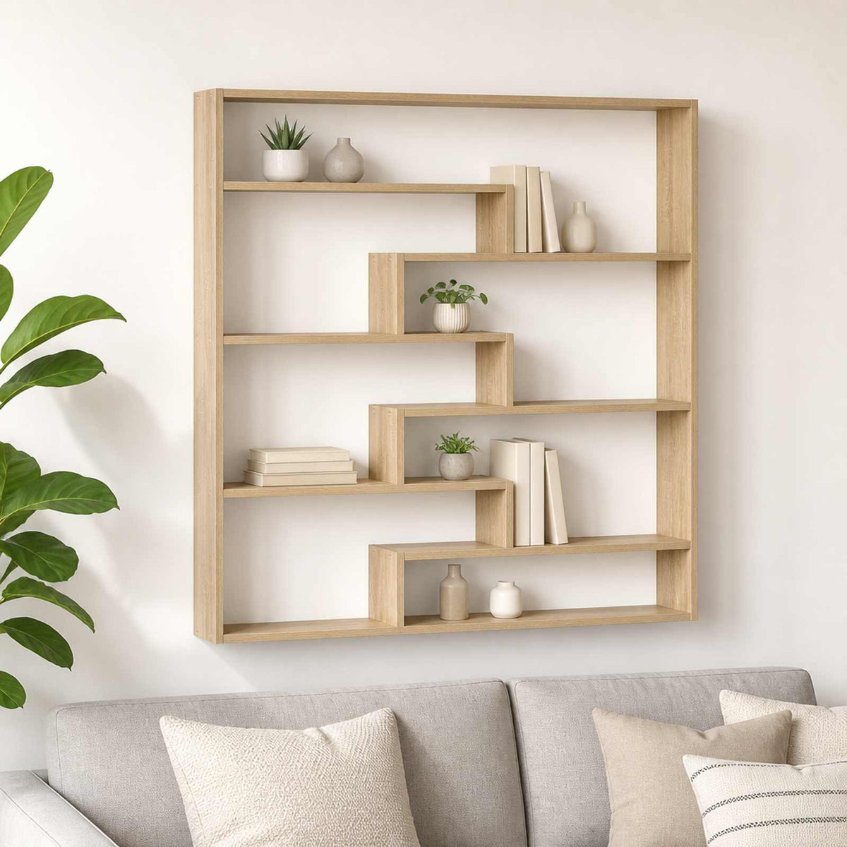 Ράφι Τοίχου Sonoma Δρυς 103 x 17 x 102 εκ. Επεξεργασμένο Ξύλο