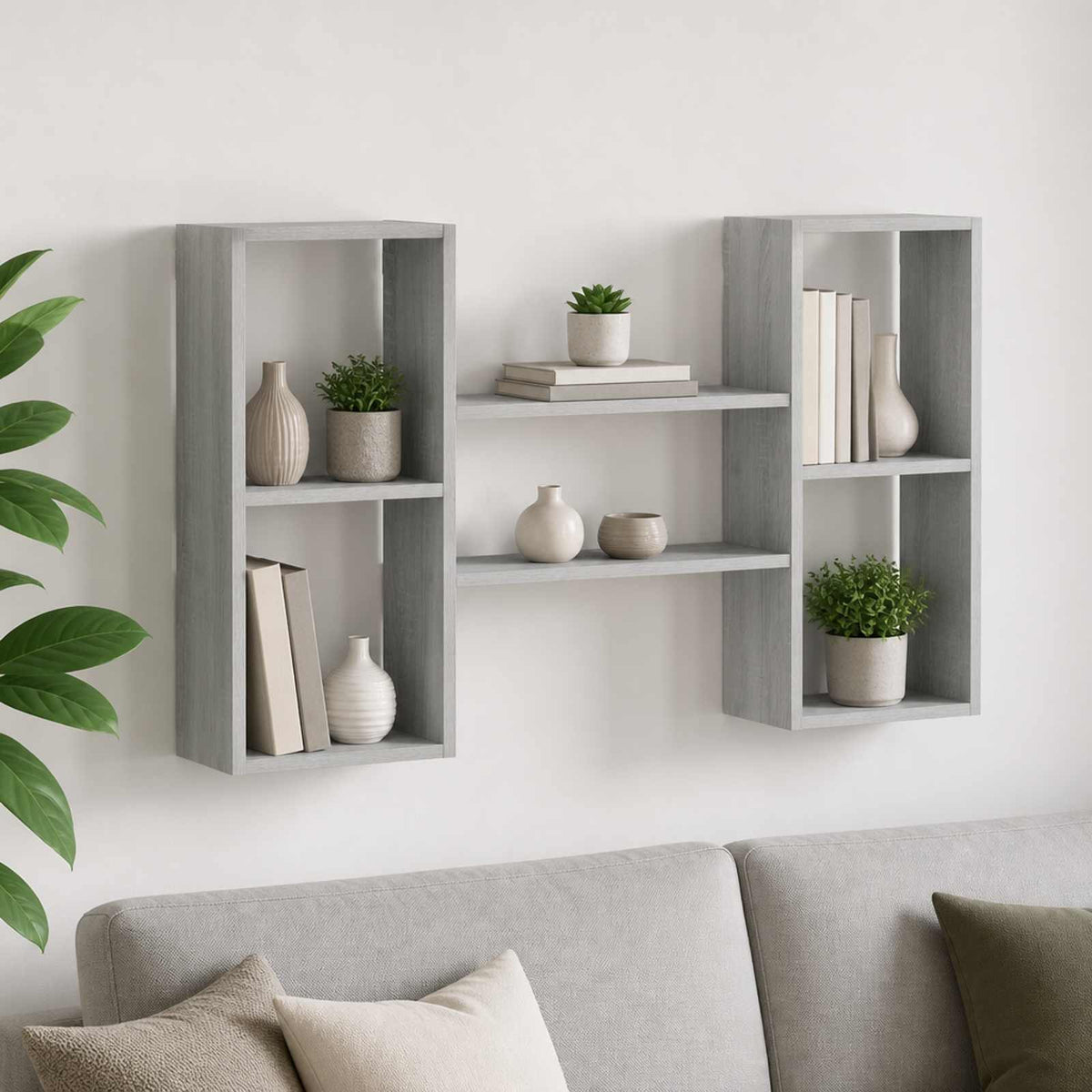 Ράφι Τοίχου Γκρι Sonoma 102 x 17 x 59 εκ. Επεξεργασμένο Ξύλο - Pakobazaar