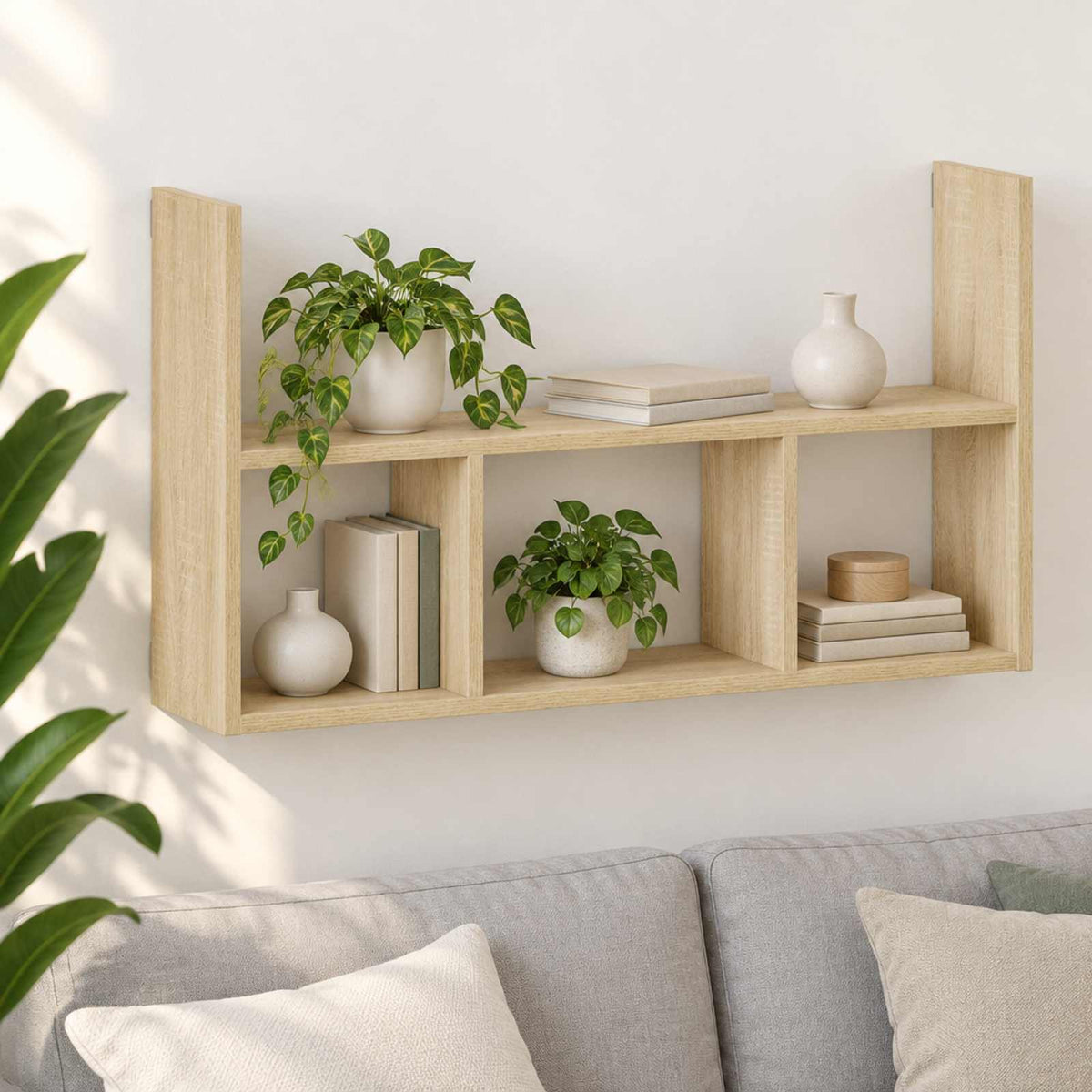 Ράφι Τοίχου Sonoma Δρυς 78.5 x 17 x 45 cm Επεξεργασμένο Ξύλο