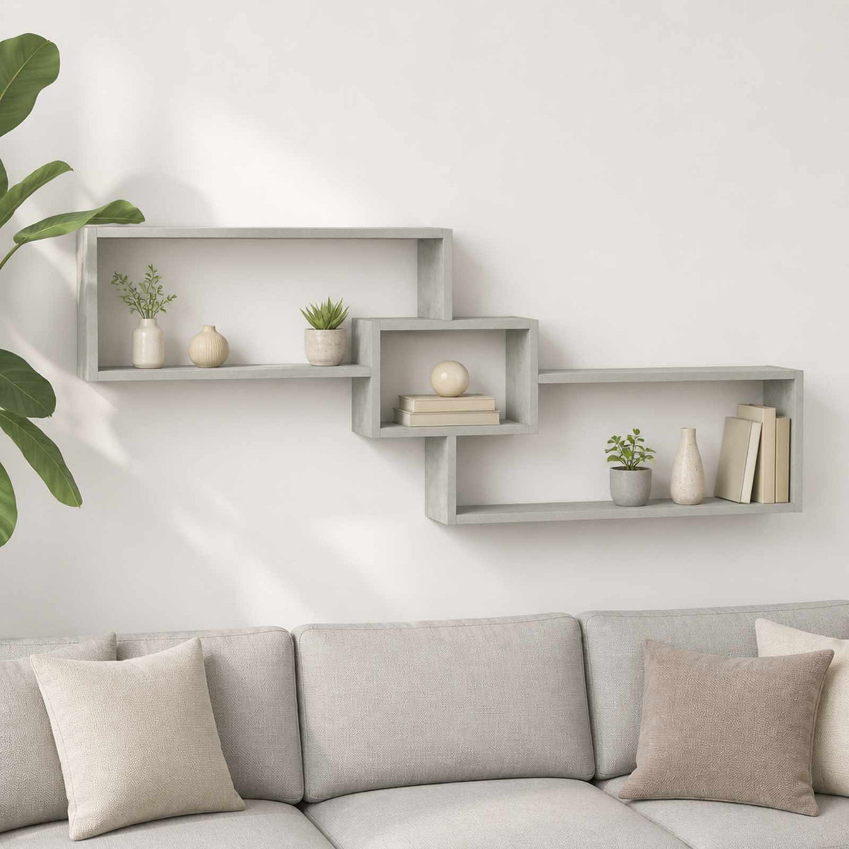 Ράφι Τοίχου Γκρι Σκυροδέματος 158 x 17 x 53 εκ. - Pakobazaar