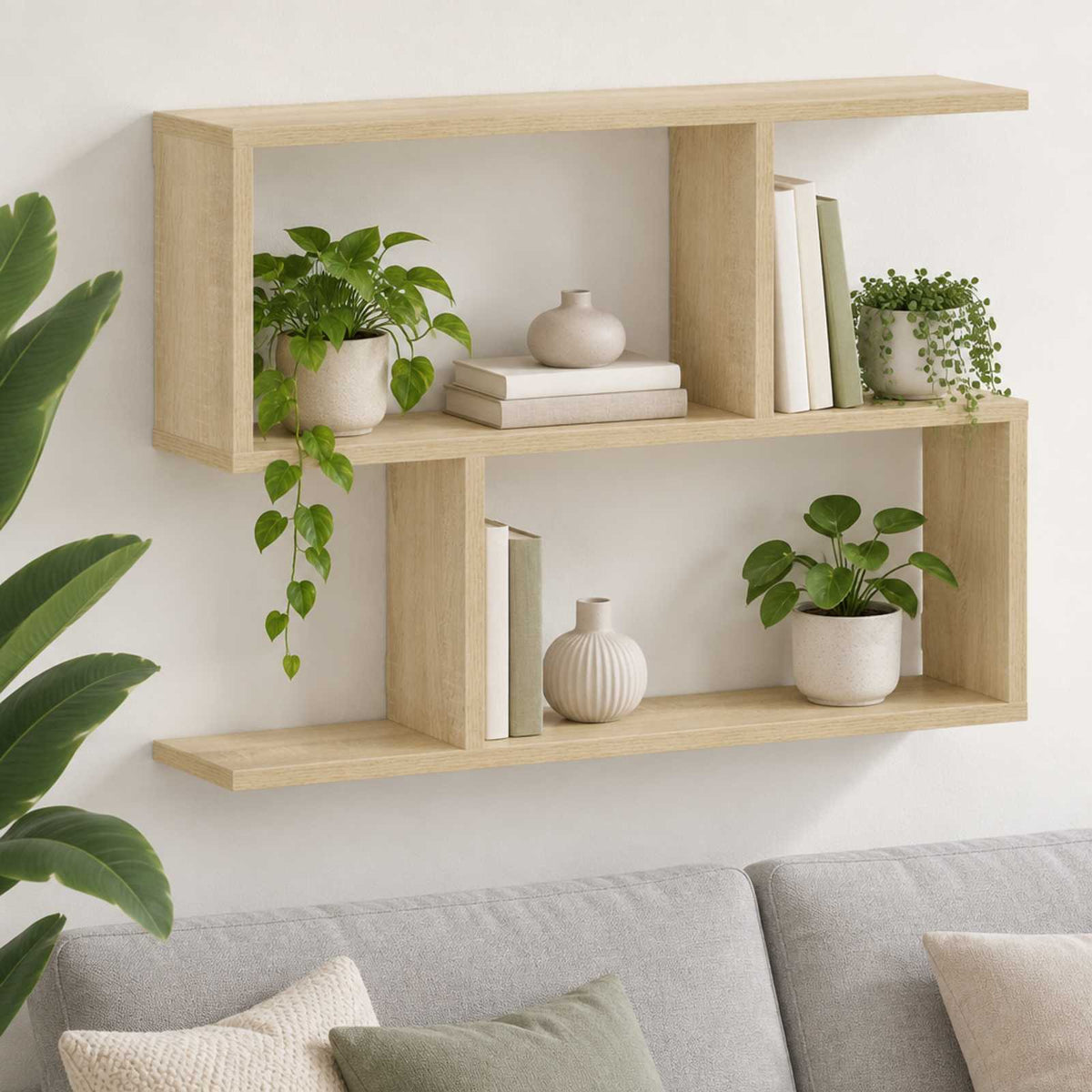 Ράφι Τοίχου Sonoma Δρυς 72 x 17 x 55.5 cm Επεξεργασμένο Ξύλο - Pakobazaar