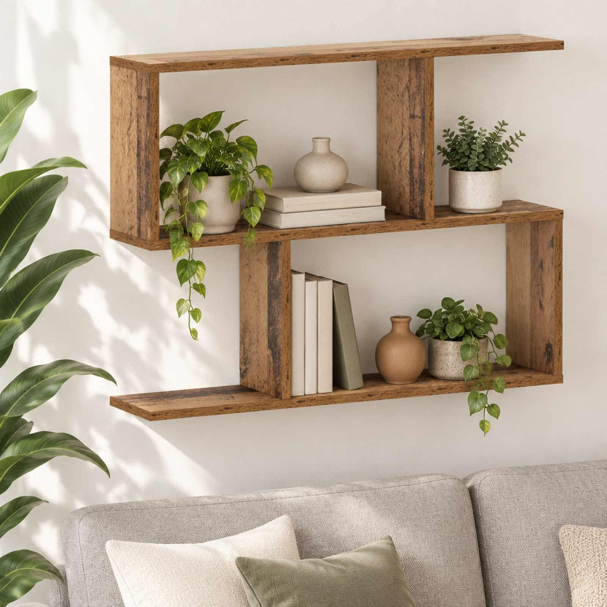 Ράφι Τοίχου Ξύλο δρυός 72 x 17 x 55.5 cm Επεξεργασμένο Ξύλο - Pakobazaar