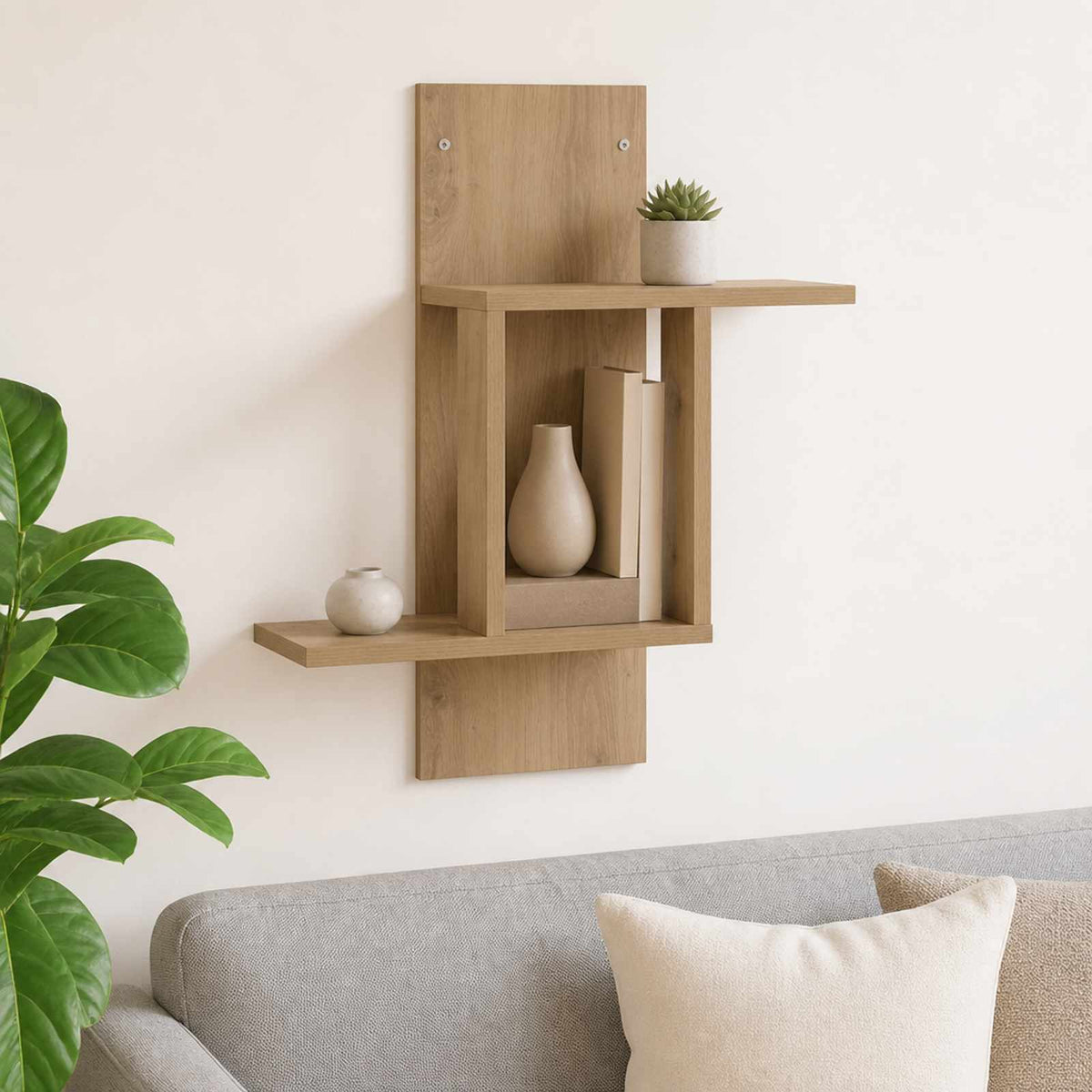 Ράφι Τοίχου Artisan Δρυς 59 x 17 x 63 εκ. Επεξεργασμένο Ξύλο - Pakobazaar