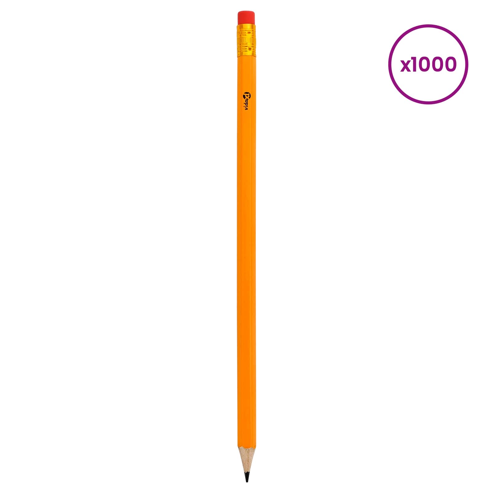 Μολύβια HB 1000 τεμάχια Ø 0,7 x 18,5 εκ. Κίτρινο - Pakobazaar