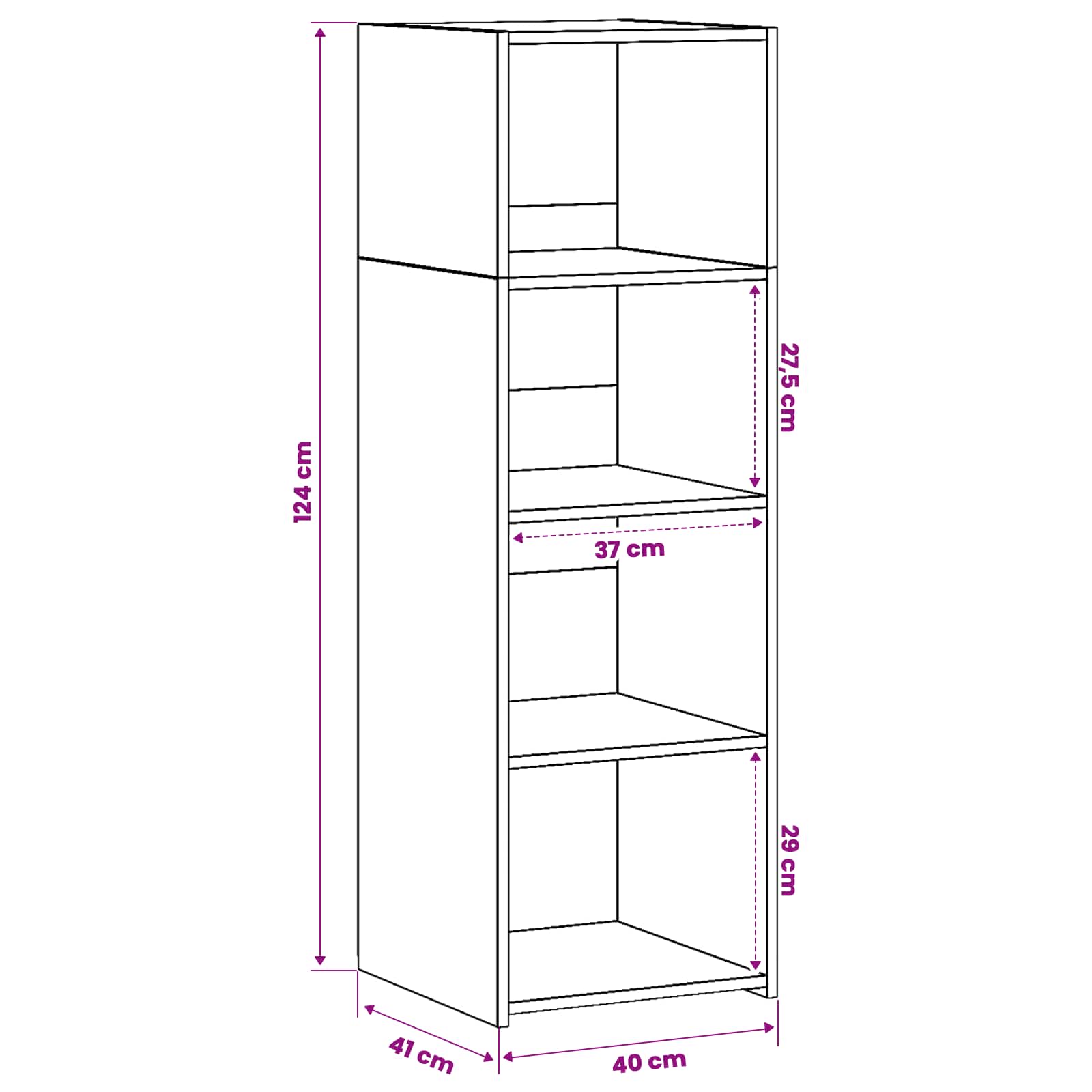 Highboard Artisan Δρυς 40 x 41 x 124 εκ Επεξεργασμένο Ξύλο - Pakobazaar