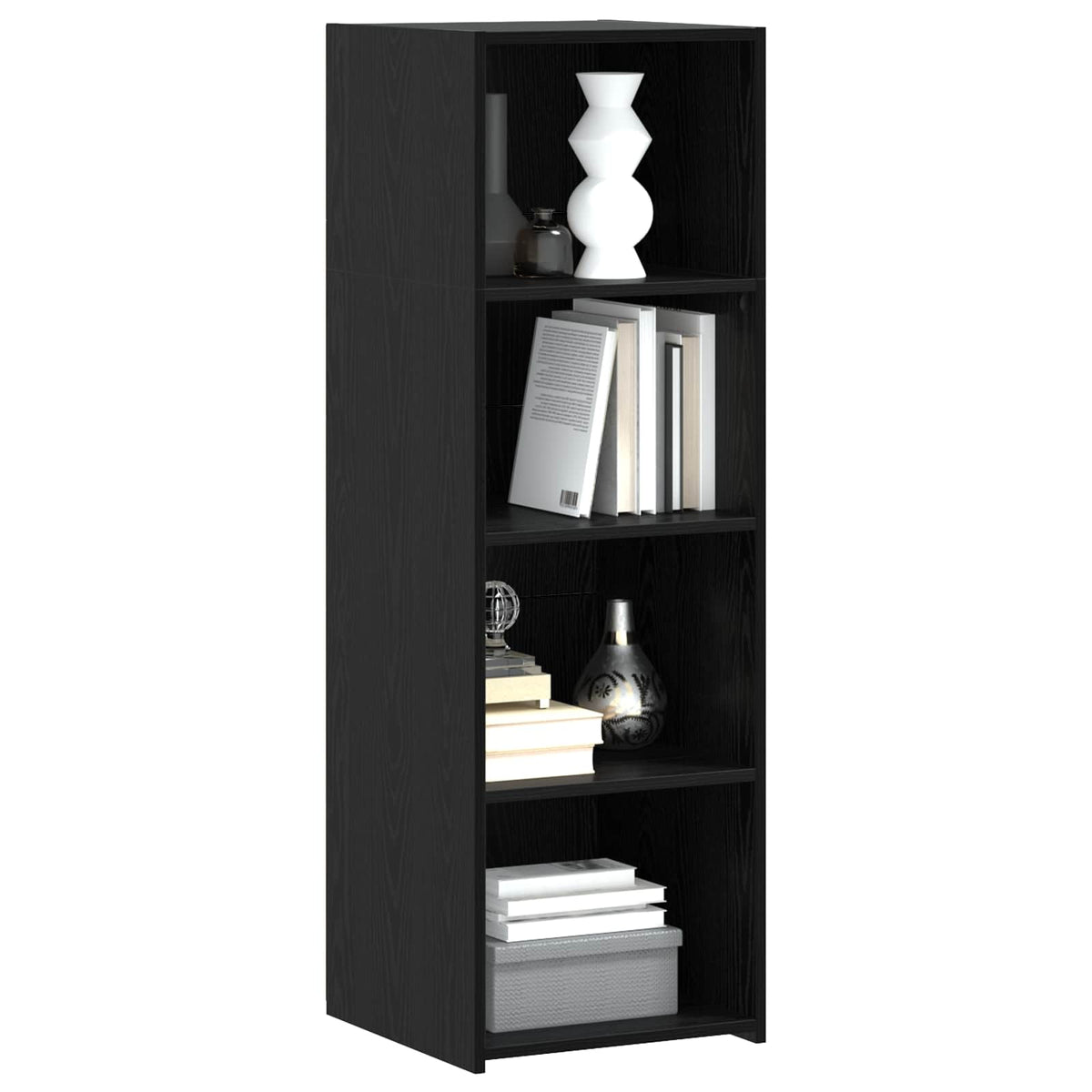 Highboard Μαύρη Δρυς 40 x 41 x 124 εκ Επεξεργασμένο Ξύλο - Pakobazaar