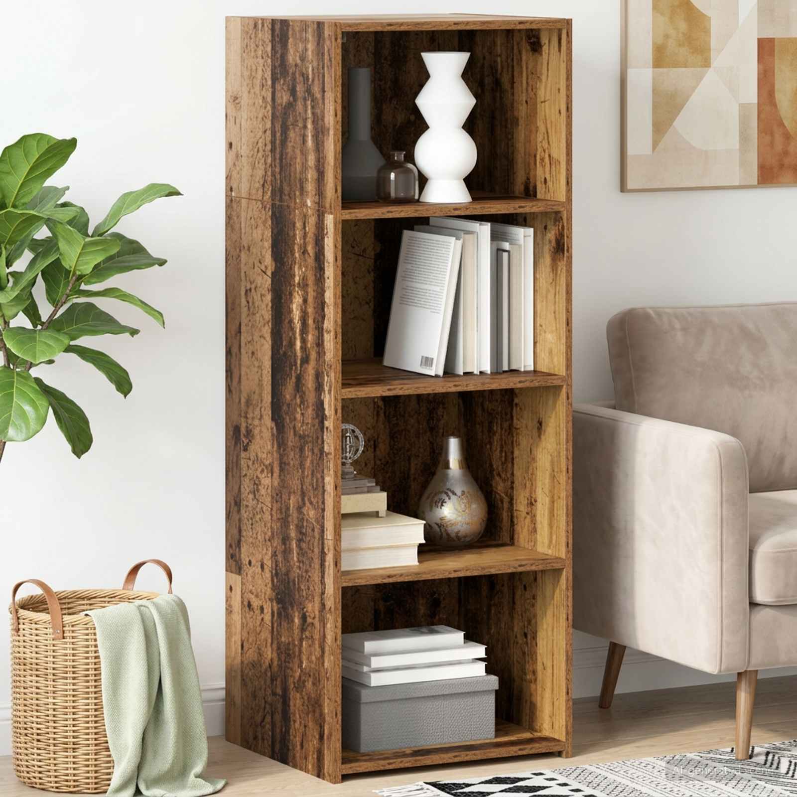 Highboard Παλαιωμένο ξύλο 45 x 41 x 124 εκ. Επεξεργασμένο Ξύλο - Pakobazaar