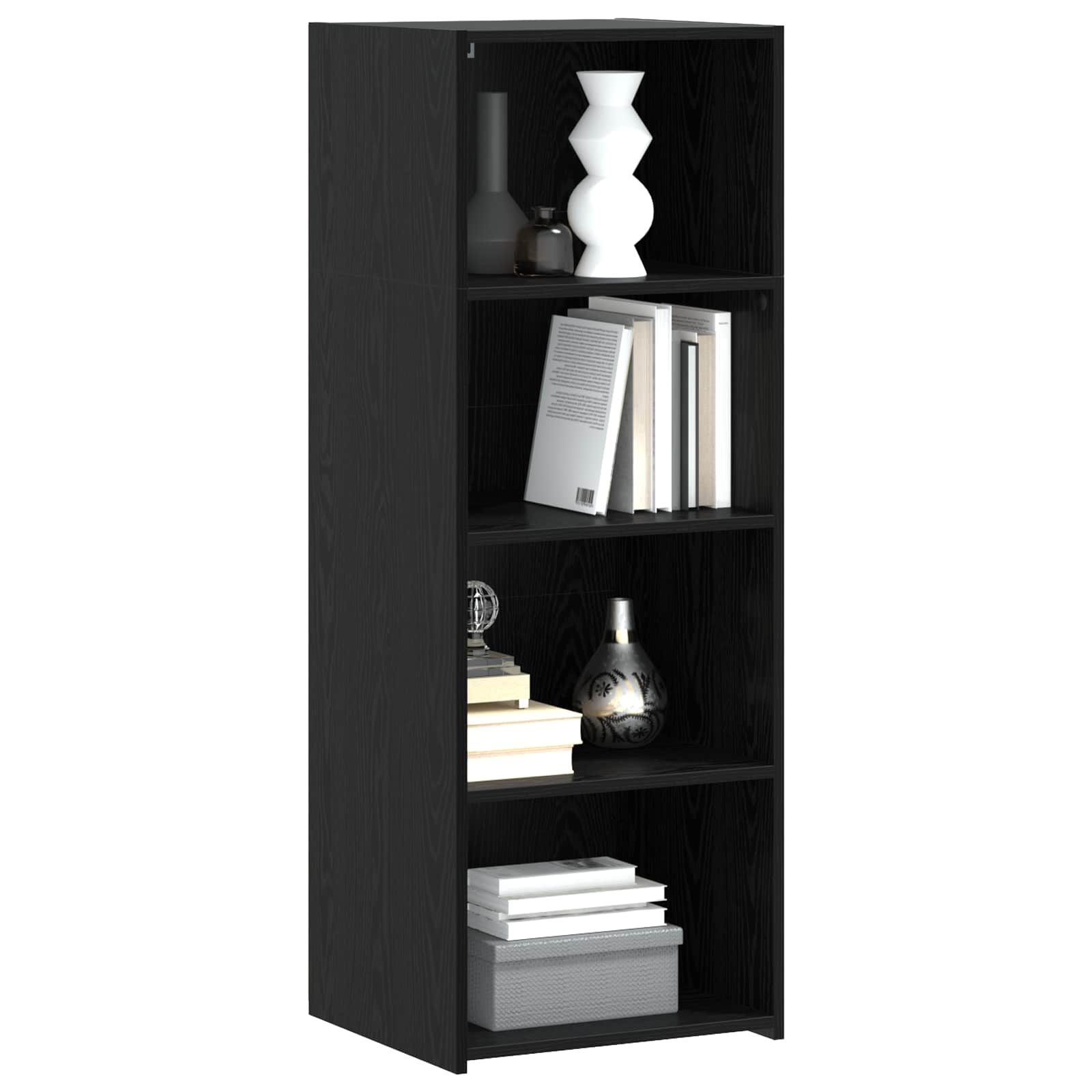 Highboard Μαύρη Δρυς 45 x 41 x 124 εκ. Επεξεργασμένο Ξύλο - Pakobazaar