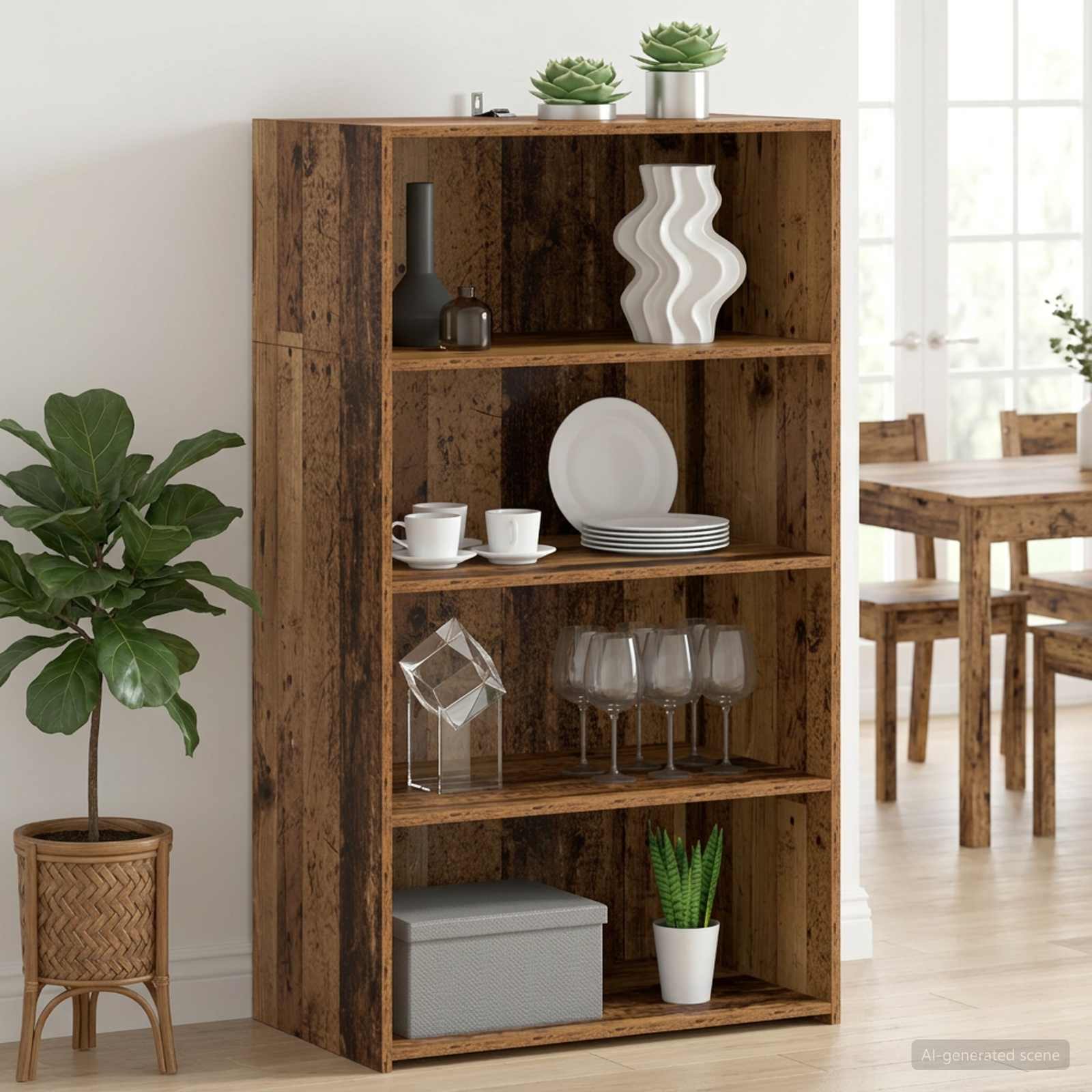 Highboard Παλαιωμένο ξύλο 70 x 41 x 124 εκ. Επεξεργασμένο Ξύλο - Pakobazaar