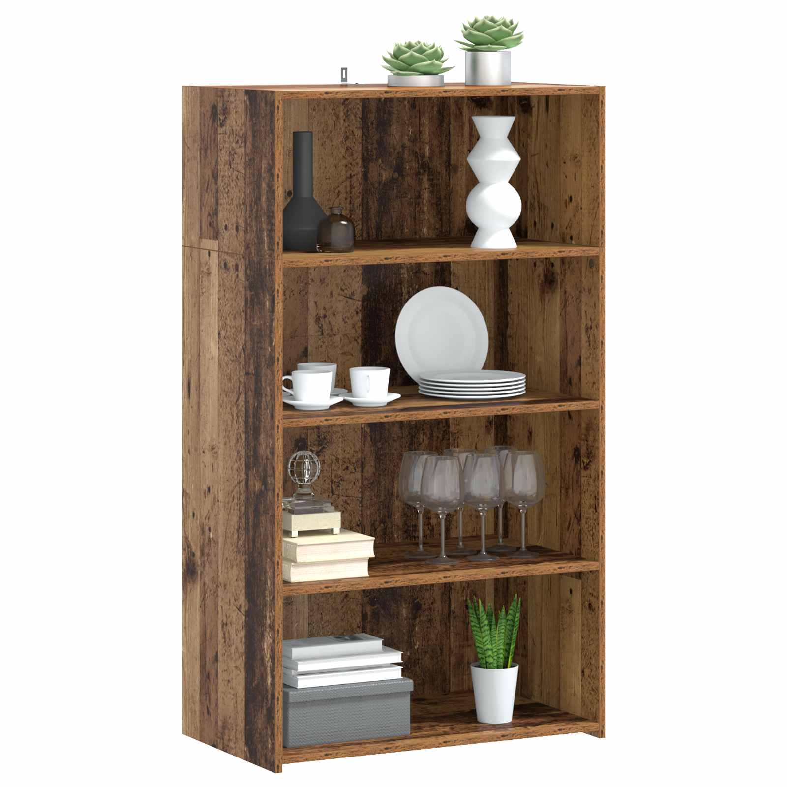 Highboard Παλαιωμένο ξύλο 70 x 41 x 124 εκ. Επεξεργασμένο Ξύλο - Pakobazaar