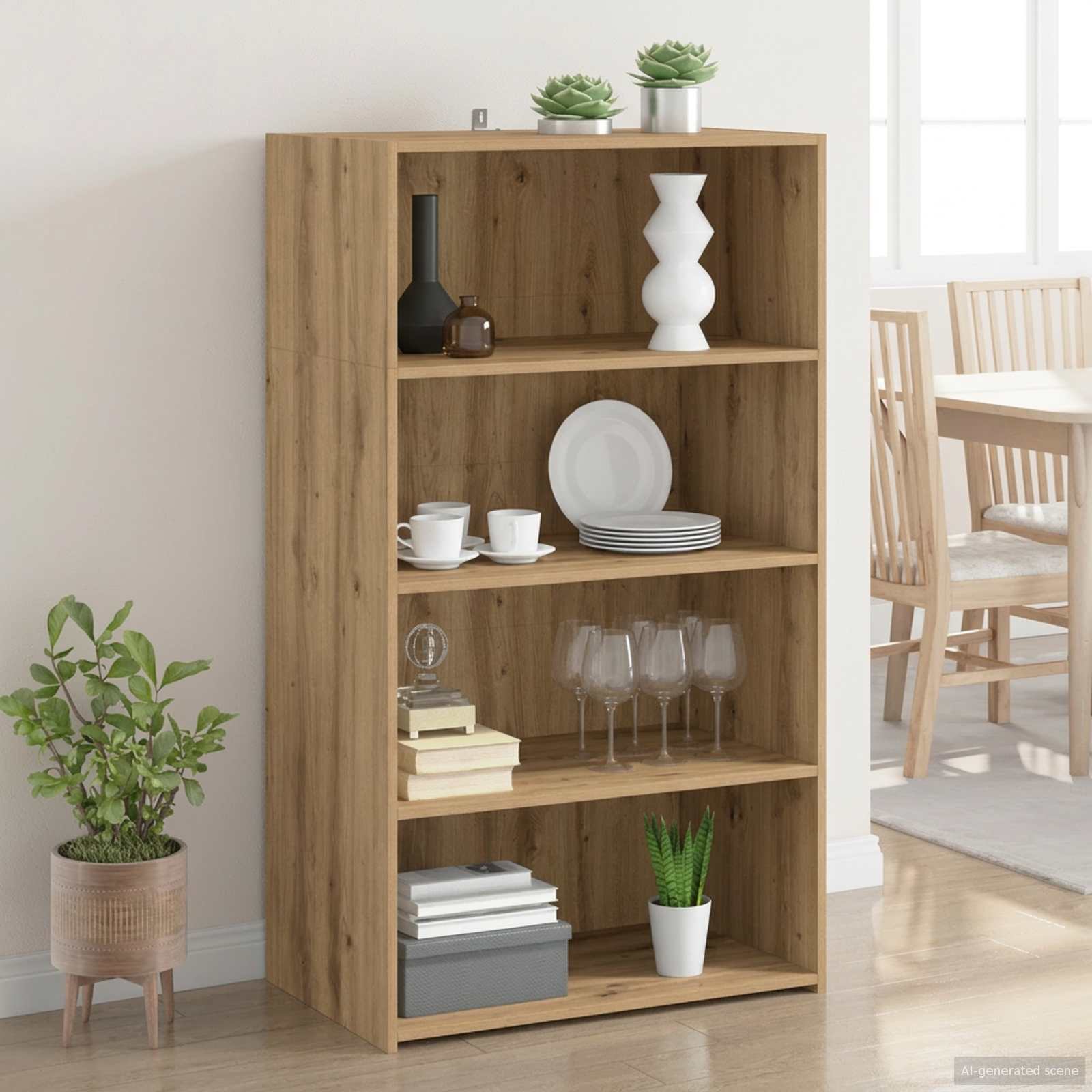 Highboard Artisan Δρυς 70 x 41 x 124 εκ. Επεξεργασμένο Ξύλο - Pakobazaar