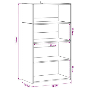 Highboard Artisan Δρυς 70 x 41 x 124 εκ. Επεξεργασμένο Ξύλο - Pakobazaar