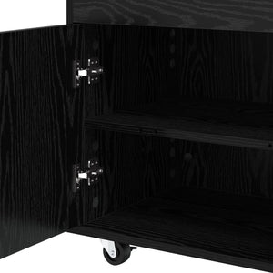 Καλάθι Μπαρ Μαύρη Δρυς 60 x 39.5 x 89 εκ. Επεξεργασμένο Ξύλο