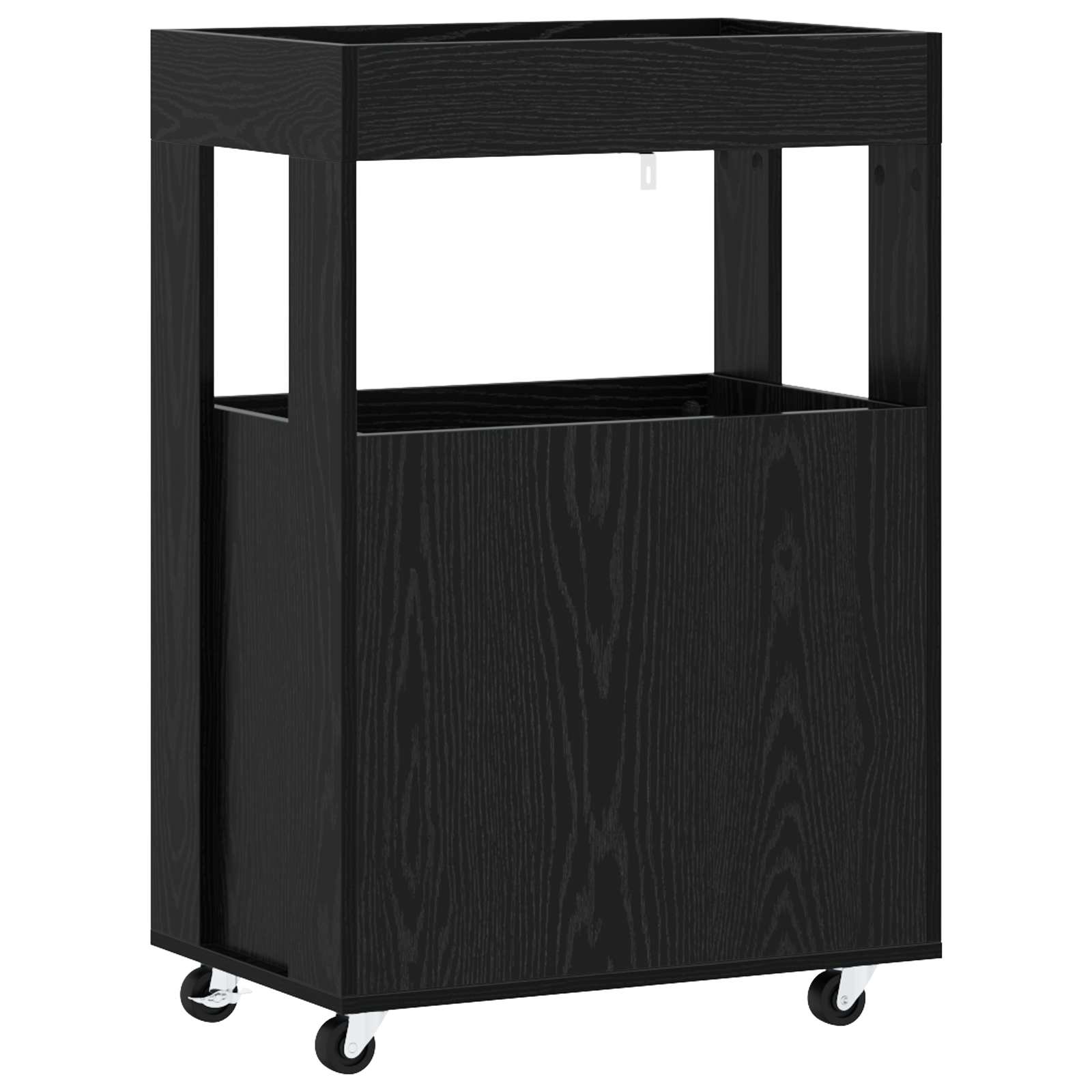 Καλάθι Μπαρ Μαύρη Δρυς 60 x 39.5 x 89 εκ. Επεξεργασμένο Ξύλο