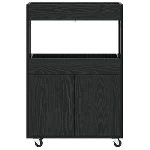 Καλάθι Μπαρ Μαύρη Δρυς 60 x 39.5 x 89 εκ. Επεξεργασμένο Ξύλο