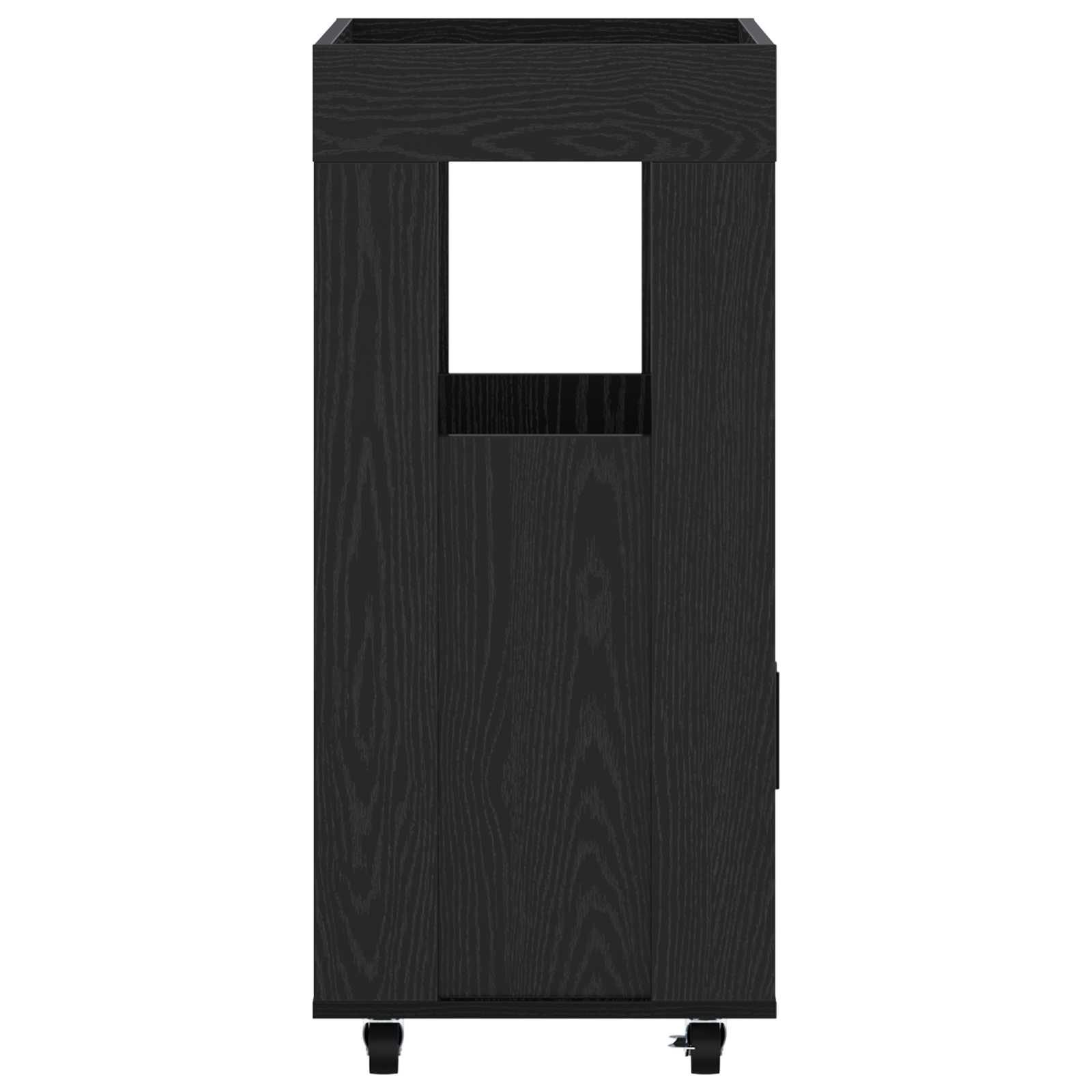 Καλάθι Μπαρ Μαύρη Δρυς 60 x 39.5 x 89 εκ. Επεξεργασμένο Ξύλο