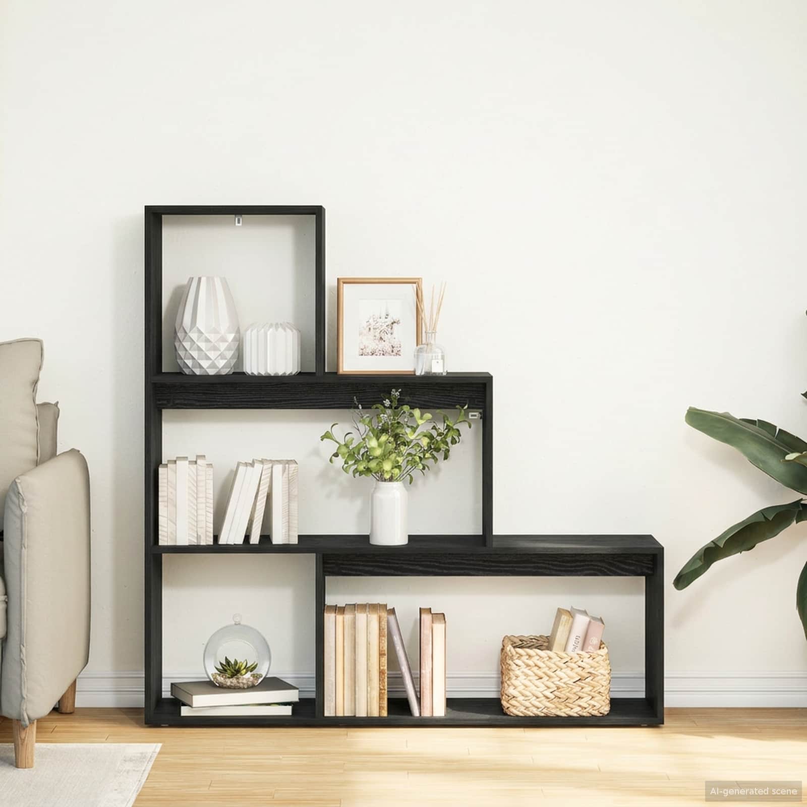 Διαχωριστικό Ράφι Δωματίου 123 x 29 x 123 cm Επεξεργασμένο Ξύλο - Pakobazaar
