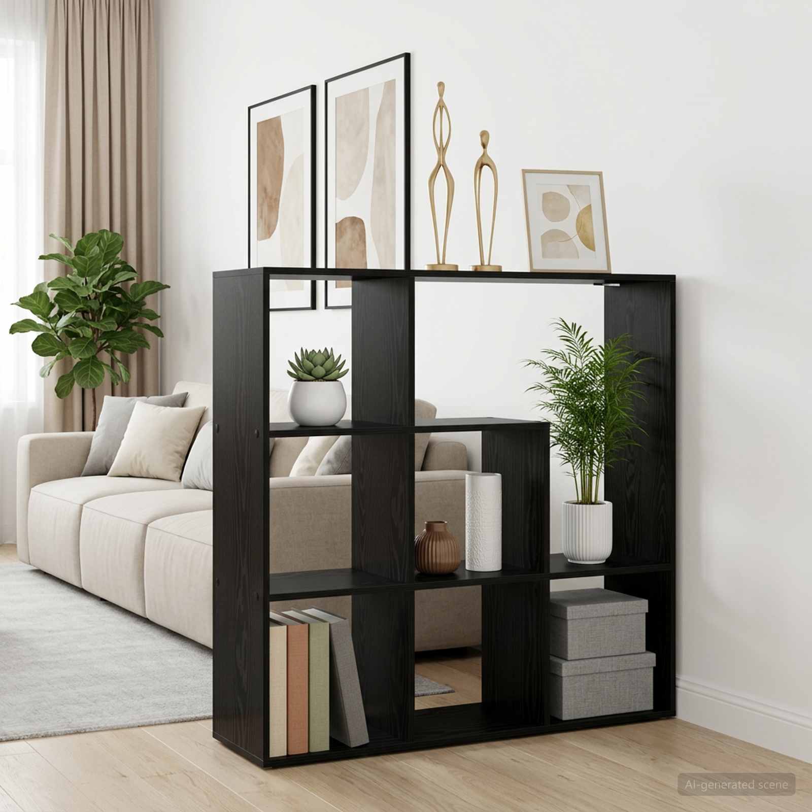 Βιβλιοθήκη 102 x 29 x 103,5 εκ. Επεξεργασμένο Ξύλο Μαύρη Δρυς