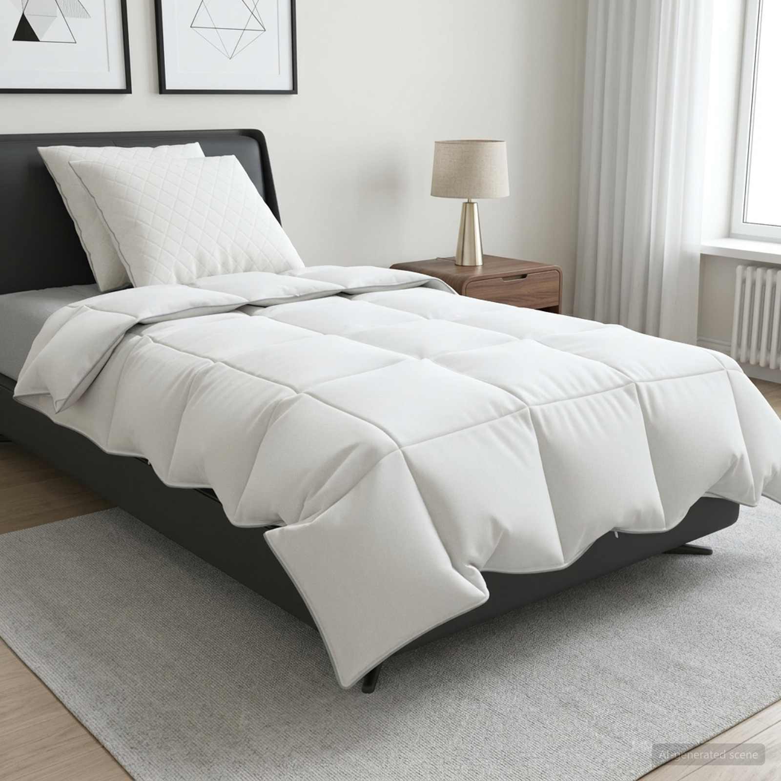 Σετ πάπλωμα 90% χήνας FULDA 3 τμχ. 140 x 220 cm Καλοκαίρι Λευκό - Pakobazaar