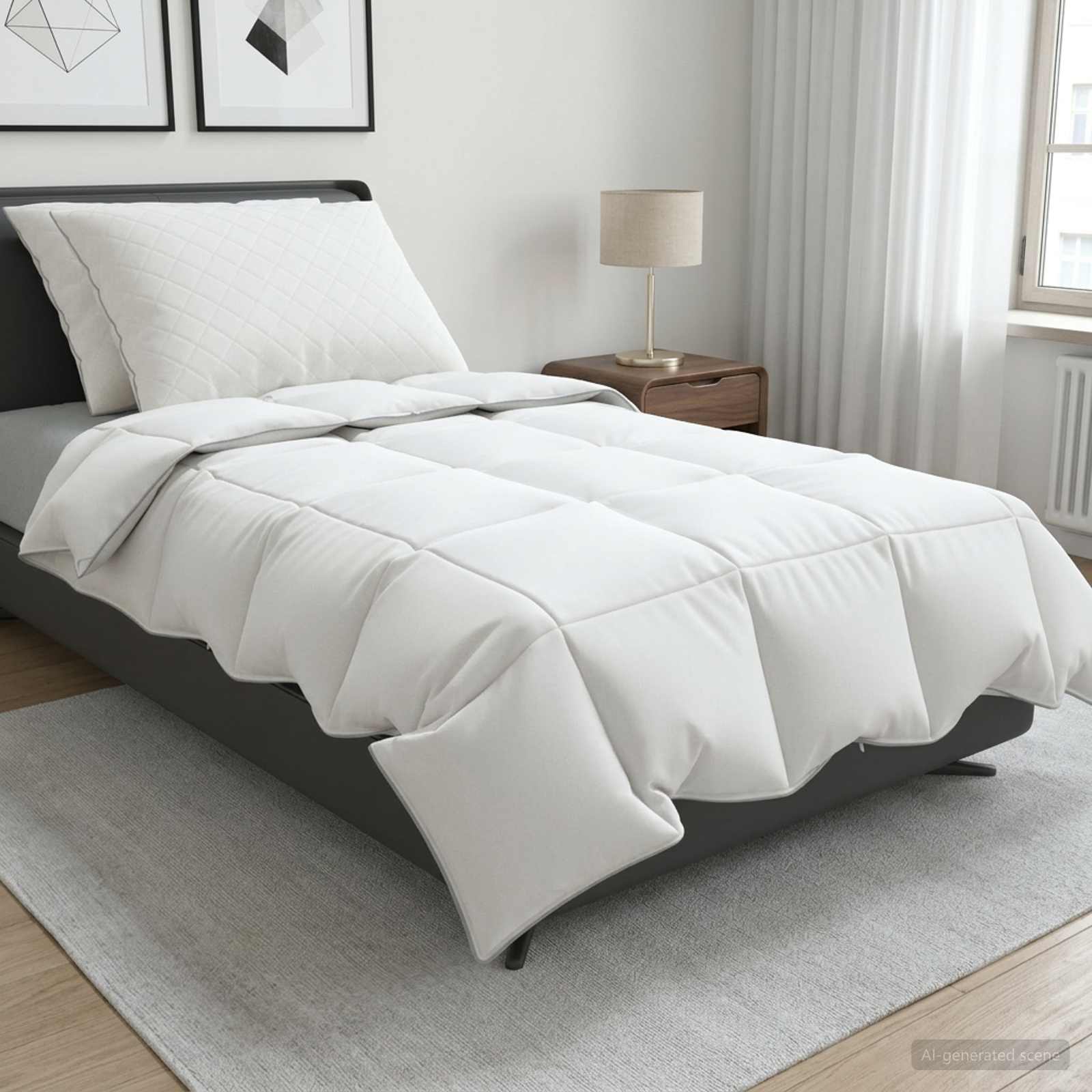 Σετ πάπλωμα 90% χήνας FULDA 3 τμχ. 155 x 220 cm Καλοκαίρι Λευκό - Pakobazaar