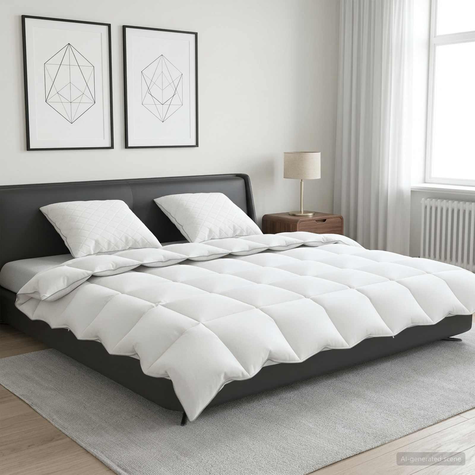 Σετ πάπλωμα 90% χήνας FULDA 3 τμχ. 220 x 240 cm Όλες οι εποχές - Pakobazaar