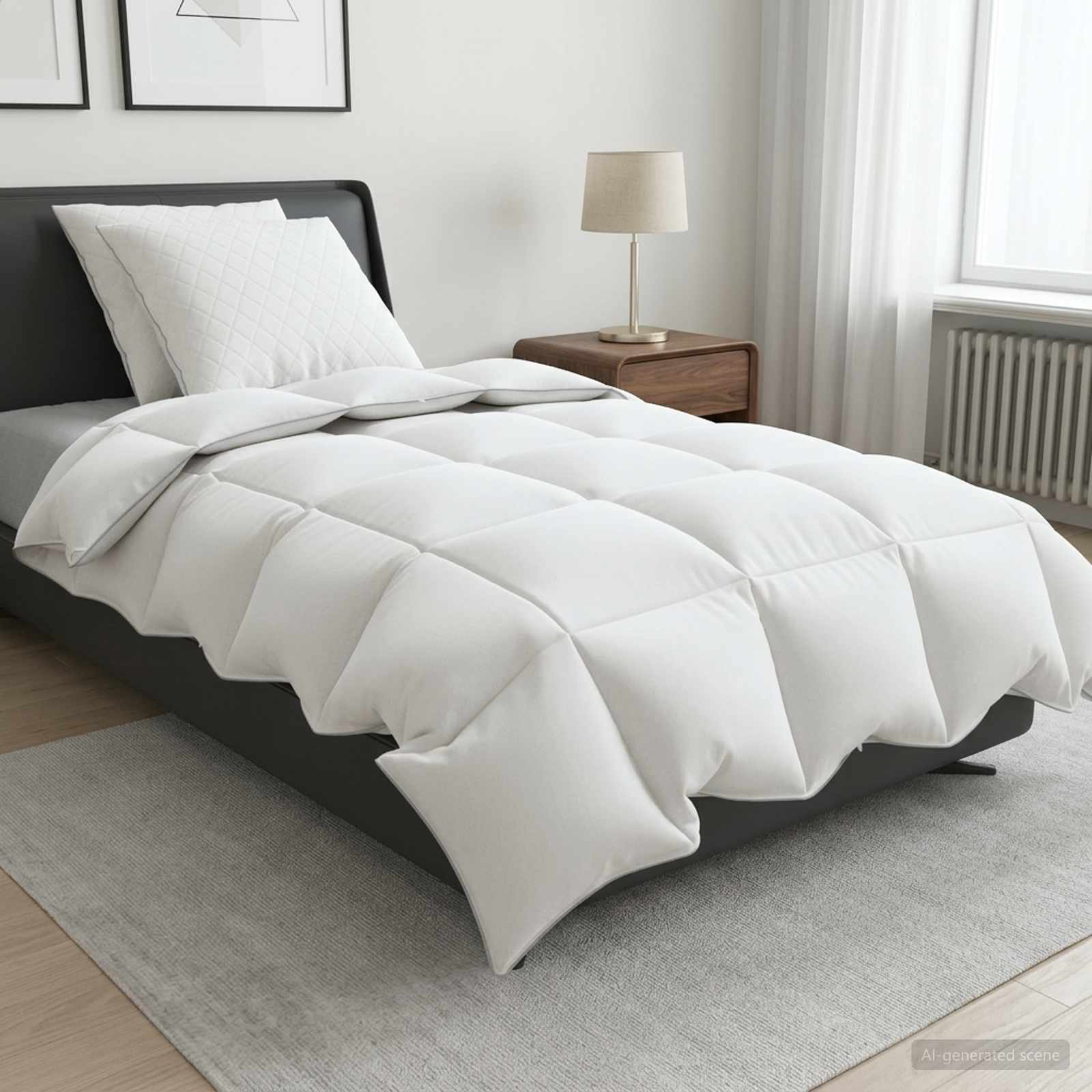 Σετ πάπλωμα 90% χήνας FULDA 3 τμχ. 140 x 220 cm Χειμώνας Λευκό