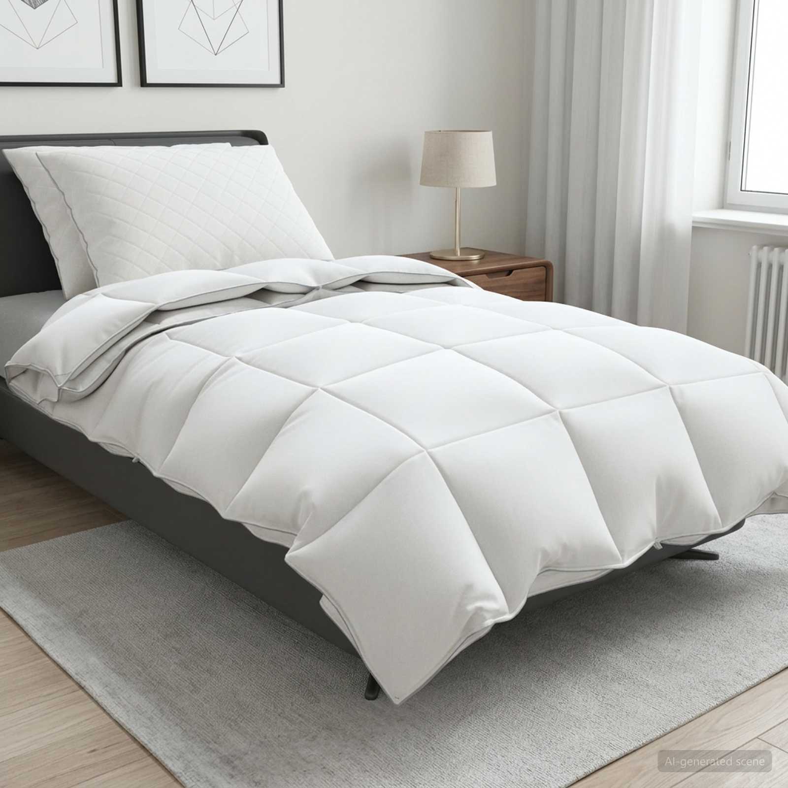 Σετ πάπλωμα 90% χήνας FULDA 3 τμχ. 155 x 220 cm Όλες οι εποχές - Pakobazaar