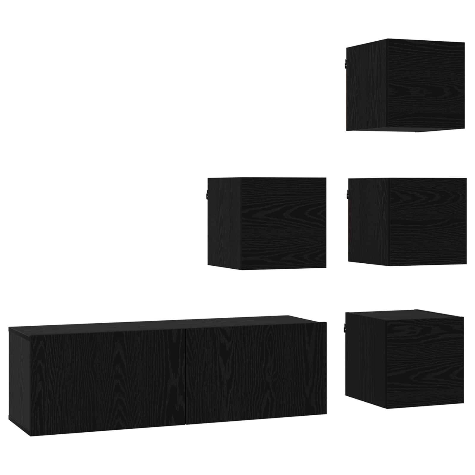 Σετ επίπλου τηλεόρασης 5 pcs 100 x 30 x 30 cm Μαύρη Δρυς - Pakobazaar