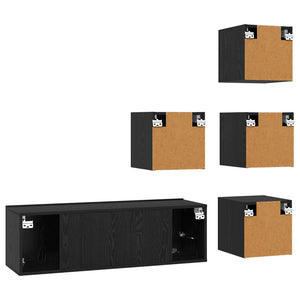 Σετ επίπλου τηλεόρασης 5 pcs 100 x 30 x 30 cm Μαύρη Δρυς - Pakobazaar