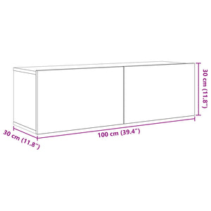 Σετ επίπλου τηλεόρασης 5 pcs 100 x 30 x 30 cm Μαύρη Δρυς - Pakobazaar