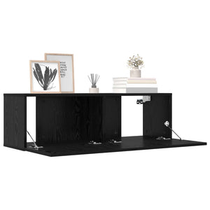 Σετ επίπλου τηλεόρασης 8 pcs 100 x 30 x 30 cm Μαύρη Δρυς - Pakobazaar