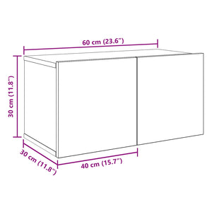 Σετ επίπλου τηλεόρασης 10 pcs 180 x 30 x 30 cm Μαύρη Δρυς - Pakobazaar
