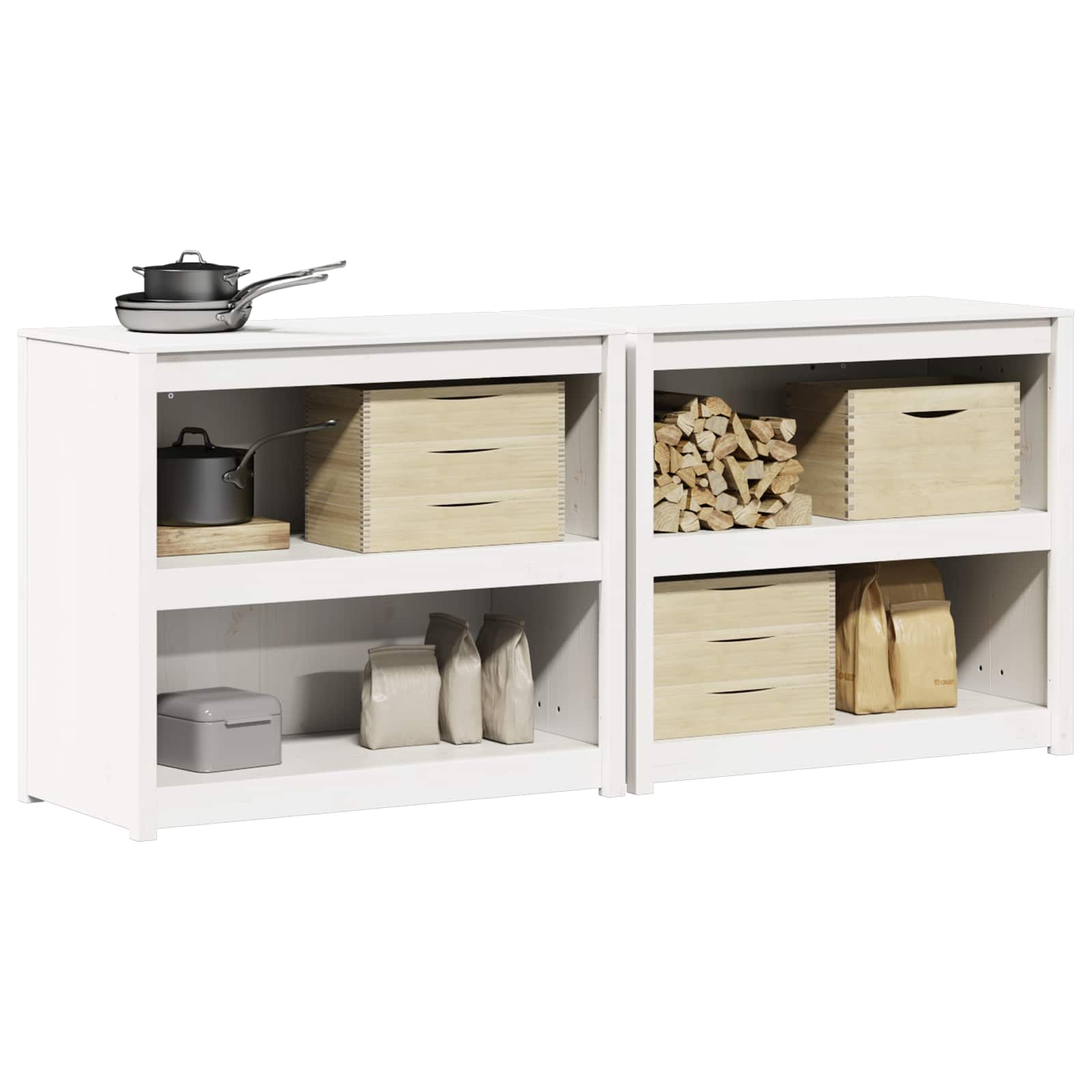 Ντουλάπι Κουζίνας Εξωτερικού Χώρου MEPPEL 2 pcs Λευκό