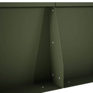 Τοίχος Στήριξης 2 τμχ. 100 x 12 x 30 εκ Ατσάλι Λαδί - Pakobazaar