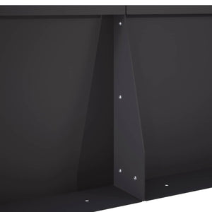 Τοίχος Στήριξης 2 τμχ. 50 x 50 x 30 εκ Ατσάλι Μαύρο
