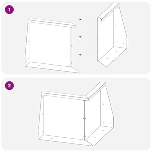 Τοίχος Στήριξης 50 x 50 x 40 cm Ατσάλι Λευκό