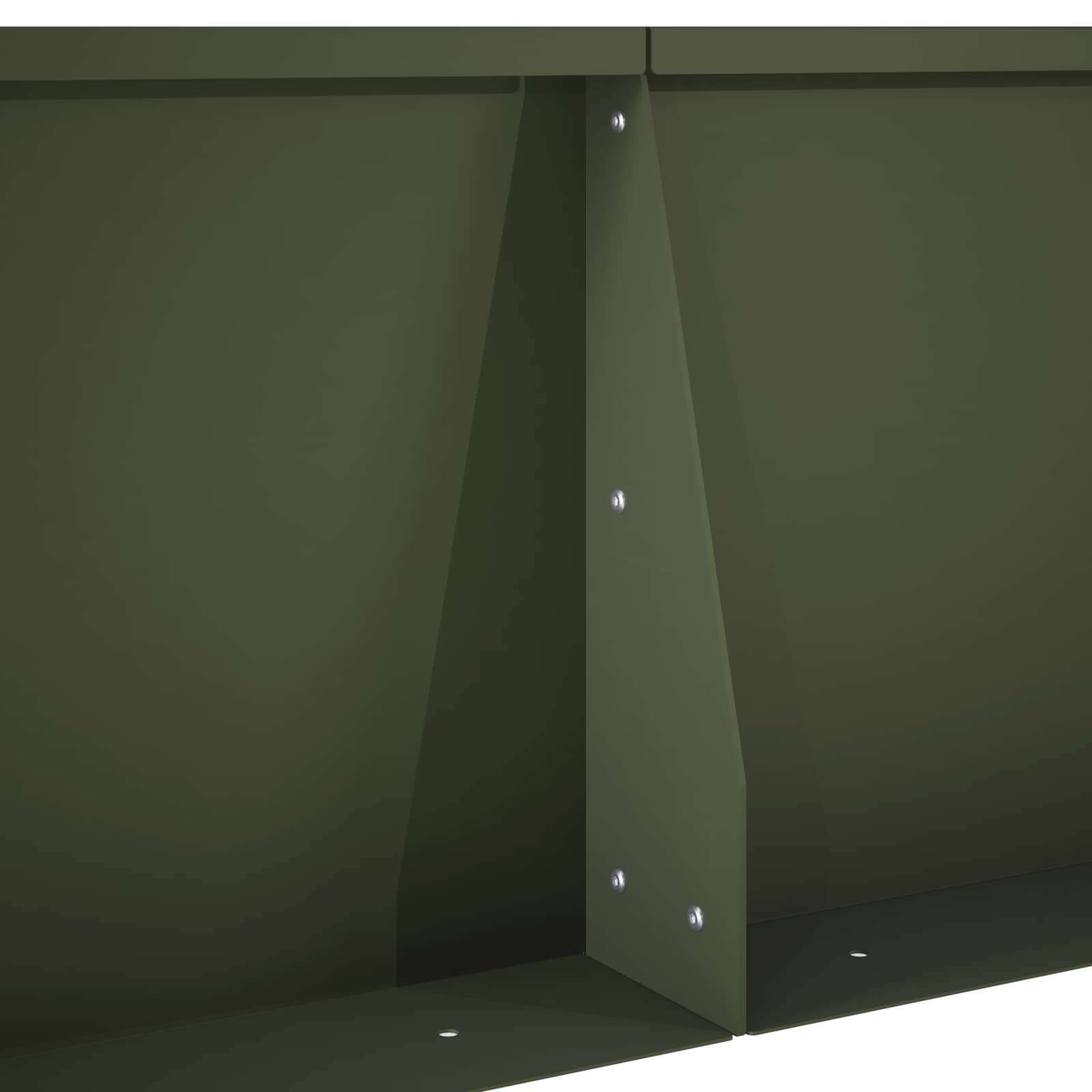 Τοίχος Στήριξης 2 τμχ. 50 x 50 x 30 εκ Ατσάλι Λαδί - Pakobazaar