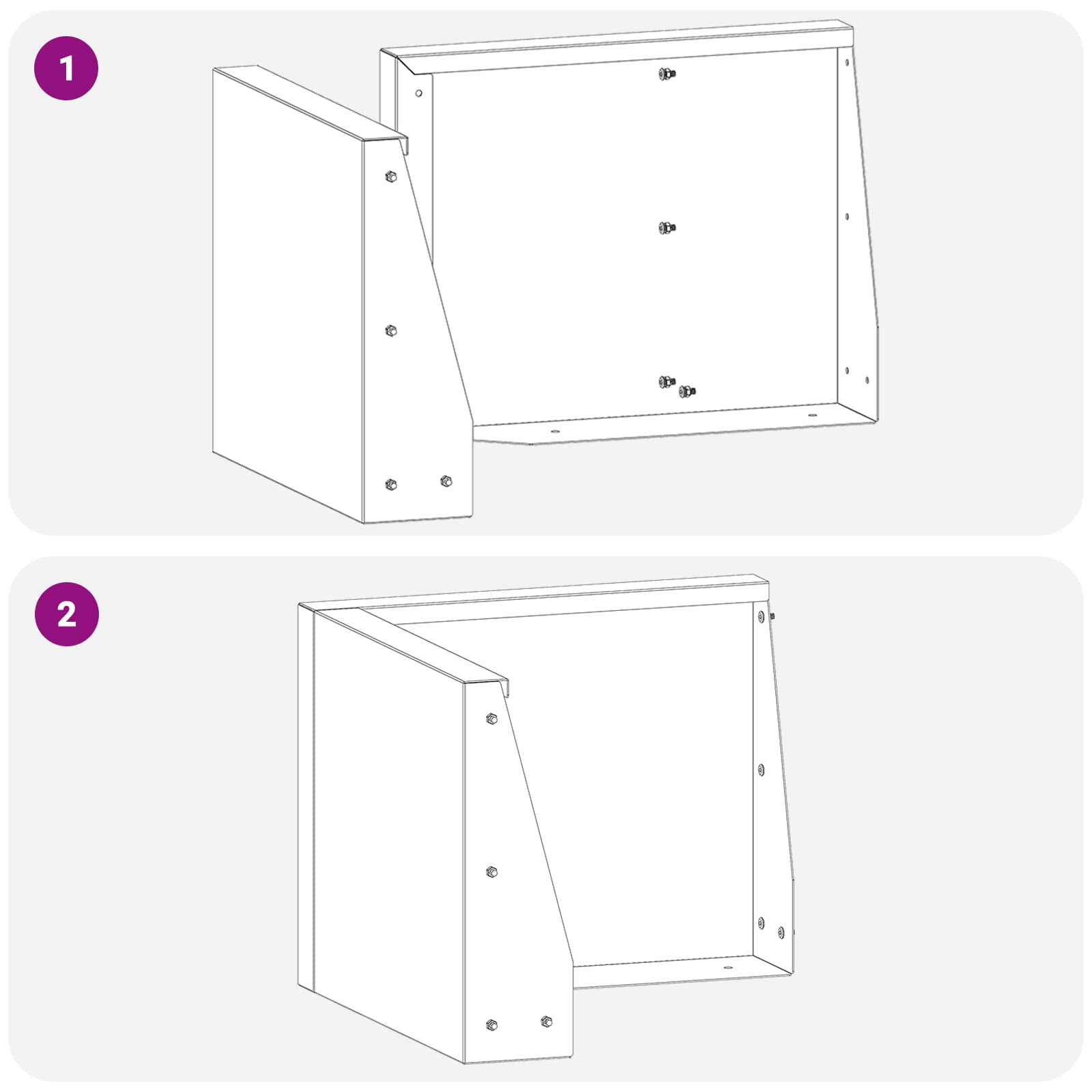 Τοίχος Στήριξης 2 τμχ. 50 x 50 x 30 εκ Ατσάλι Λαδί - Pakobazaar