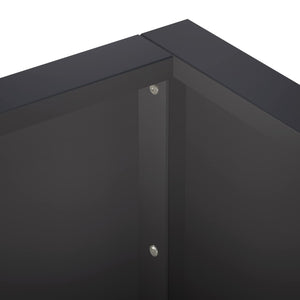 Τοίχος Στήριξης 50 x 50 x 50 cm Ατσάλι Μαύρο - Pakobazaar