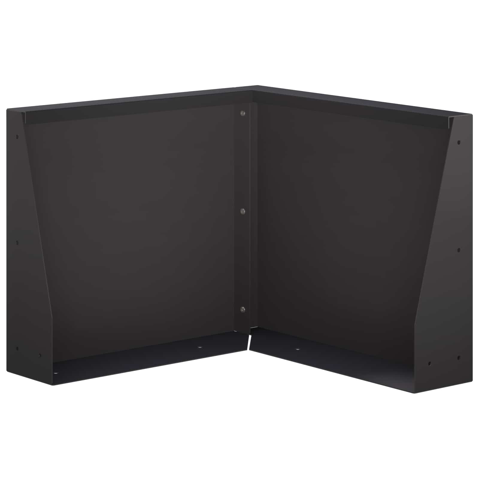 Τοίχος Στήριξης 50 x 50 x 50 cm Ατσάλι Μαύρο - Pakobazaar